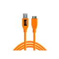 Miniatyrbild 1 av 3: TetherPro USB 3.0 Hane till Micro-B-kabel 4,6 m - Orange - Tether-verktyg