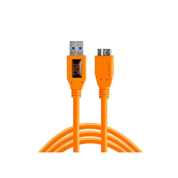 TetherPro USB 3.0 Hane till Micro-B-kabel 4,6 m - Orange - Tether-verktyg