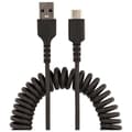 Miniatyrbild 4 av 4: StarTech.com 1m USB till USB-C-kabel - Heavy Duty Coiled USB-C USB-sladd - Heavy Duty Aramid Fiber USB-A till USB-C-kabel