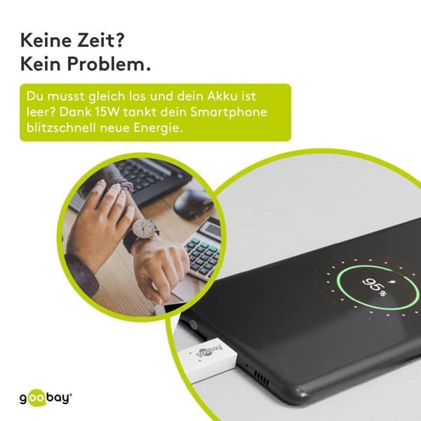 goobay USB-C kabel - 3m svart - central kopparledare