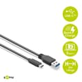 Miniatyrbild 2 av 3: goobay USB-C kabel - 3m svart - central kopparledare
