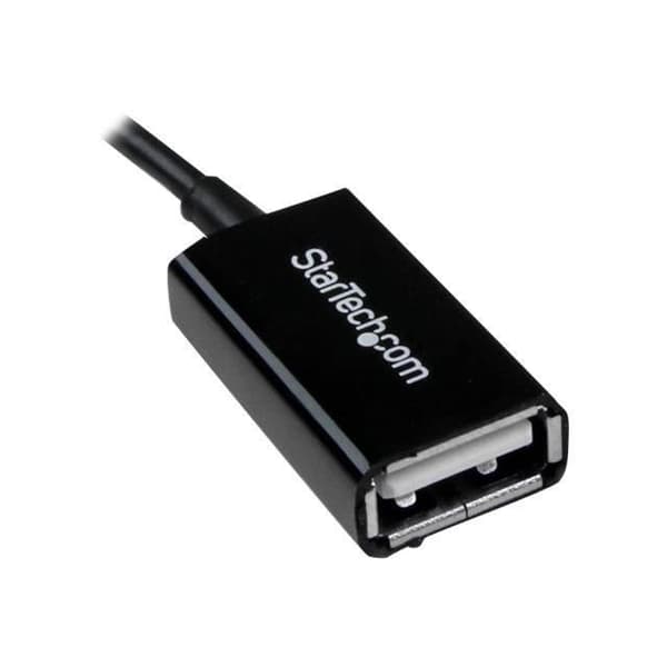 12cm Micro USB till USB Host OTG Adapter Kabel - 12cm Micro USB till USB Host OTG Adapter - M/F - Svart - UUSBOTG