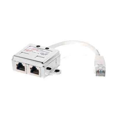 Skärmad Cat.5e anslutningsdelare - UTRUSTNING - RJ-45 hane till 2 RJ45 honor - 15 cm