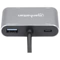 Miniatyrbild 2 av 3: Manhattan dockningsstation för bärbar dator USB-C till HDMI &amp; VGA 4-i-1 dockningskonverter USB-C® strömförsörjning