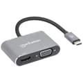 Miniatyrbild 1 av 3: Manhattan dockningsstation för bärbar dator USB-C till HDMI &amp; VGA 4-i-1 dockningskonverter USB-C® strömförsörjning