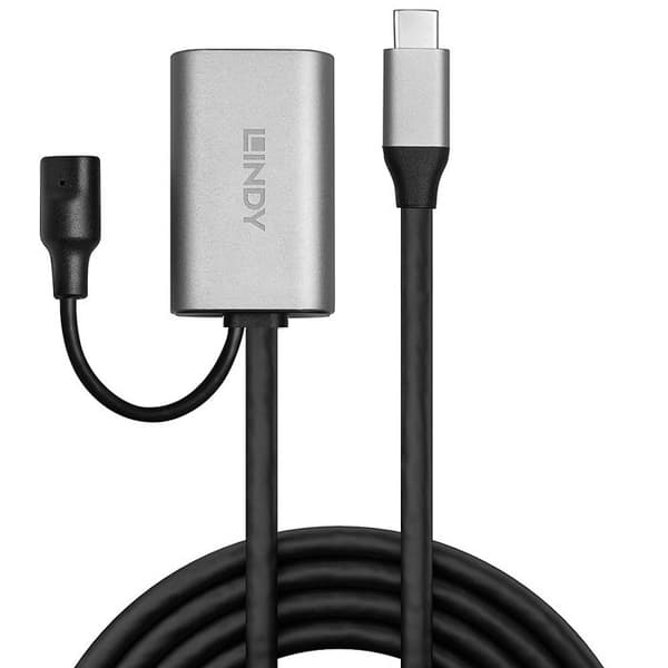 Lindy USB-C förlängningskabel för USB typ A - 5m - Skärmad - Rund - 2 års garanti