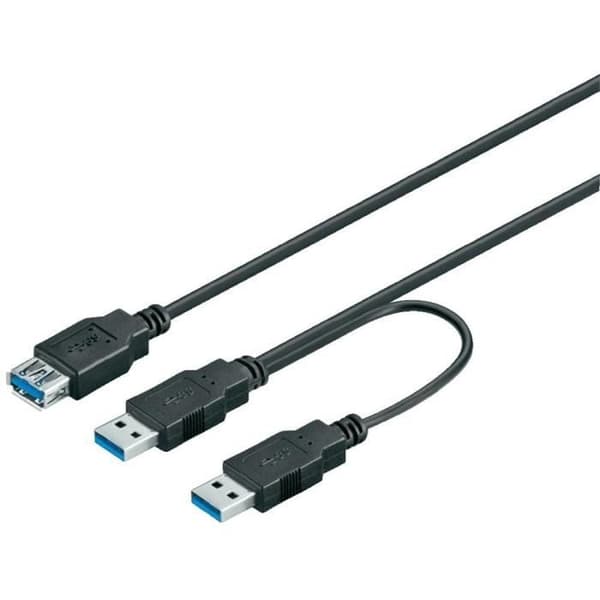 Goobay USB 3.0 förlängningskabel [2x USB 3.0 hane typ A - 1x USB 3.0 hona typ A] 0,30 m