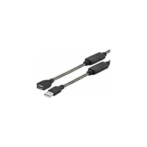 VivoLink PROUSBAAF5 USB-kabel 5 m 2.0 USB A Svart (USB 2.0-kabel A - A M - F 5 M - Inbyggd förstärkare - Diameter på amp. 20 mm
