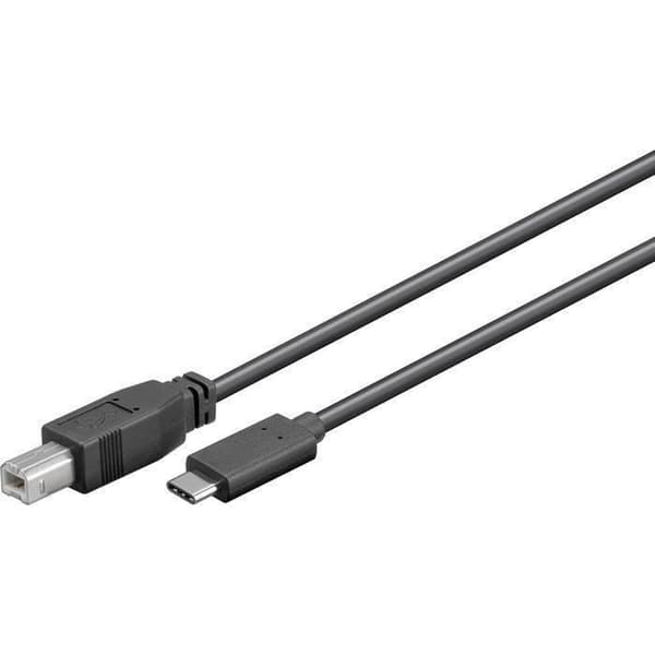 MicroConnect - USB-kabel - 24-stifts USB-C (M) till USB Typ B (M) - USB 3.2 Gen 1 - 3.0m - Inne - Schwarz () - USB3.1C2B3
