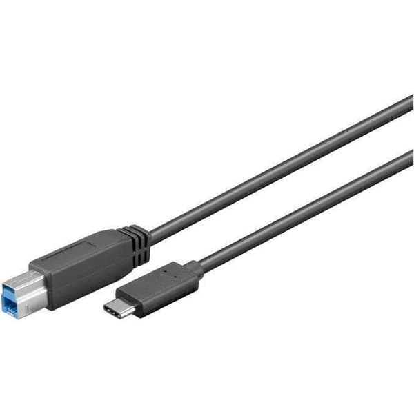 MicroConnect - USB-kabel - 24-stifts USB-C (M) till USB Typ B (M) - USB 3.2 Gen 1 - 3.0m - Schwarz () - USB3.1CB3