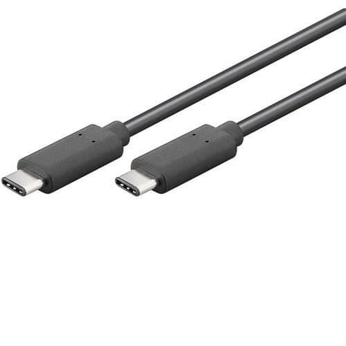MICROCONNECT USB3.1CC2 USB-KABEL 2M USB C HAN SVART