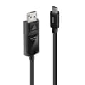 Miniatyrbild 1 av 3: USB Typ C till DisplayPort 1.4 Adapterkabel - Lindy - 2m - HDR - Svart - Guldpläterad