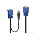 Miniatyrbild 1 av 4: LINDY KVM-adapter - 1x VGA - 1x VGA, USB-A - 3,00 m - Svart, Blå