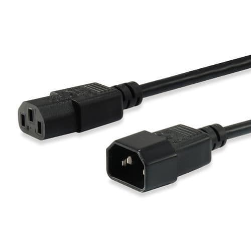 UTRUSTNING 112101 SVART ELKABEL 3 M C13 KOPPLARE C14 KOPPLARE