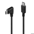 Miniatyrbild 1 av 4: LINDY USB C-kabel till vinklad USB typ C - 1m svart