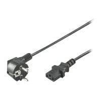 Microconnect PowerCord - Strömkabel - CEE 7/7 (SCHUKO) - IEC 320 EN 60320 C13 - 5 m - 90 graders kontakt - svart