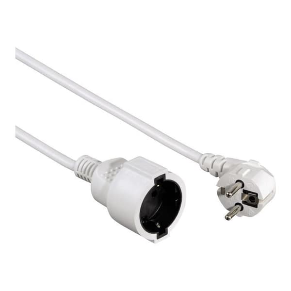 Hama Profi Strömkabelförlängning CEE 7-7 (SCHUKO) (F) för CEE 7-7 (SCHUKO) (M) 5 m formgjuten vit