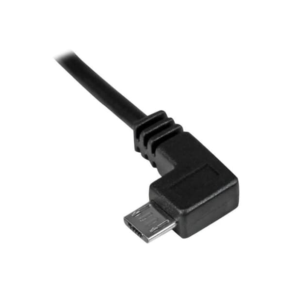 Micro USB laddnings- och synkroniseringskabel - STARTECH.COM - Vänster vinkelkontakt - 0,25 mm² - 1 m