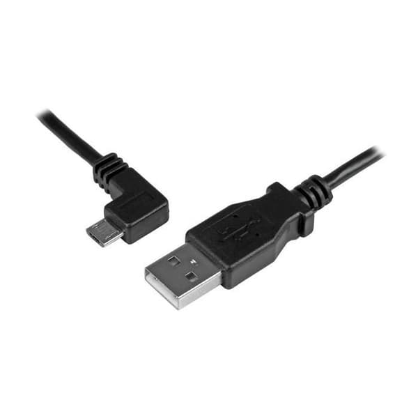 Micro USB laddnings- och synkroniseringskabel - STARTECH.COM - Vänster vinkelkontakt - 0,25 mm² - 1 m
