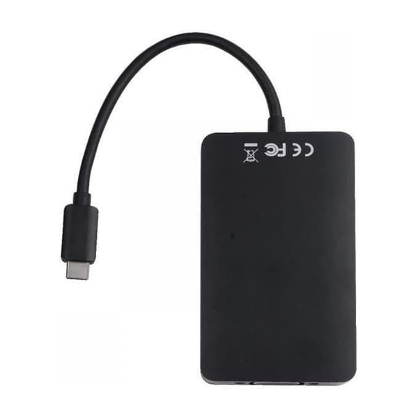 USB C-adapter - V7 - USB 3.0 RJ45 HDMI VGA-kabel - Svart - Multi-kontakter - Stöd för nätverk