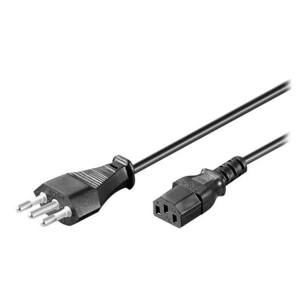 goobay strömkabel CEI 23-16-VII (M) för IEC 60320 C13 250 V 1,8 m svart Italien