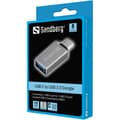 Miniatyrbild 2 av 2: USB-C till USB 3.0-adapter - Sandberg - Dongel - Aluminium - Silver - 80 mm