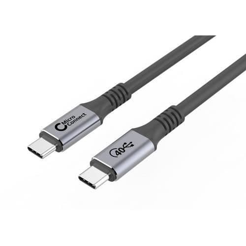 MICROCONNECT USB4CC1 USB-KABEL 1,2 M USB4 GEN 3X2 USB C SVART W12640182