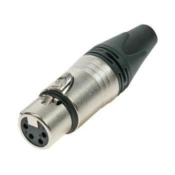 Kontaktdon - NEUTRIK - XLR 4-polig hona - Nysilver - Pläterad