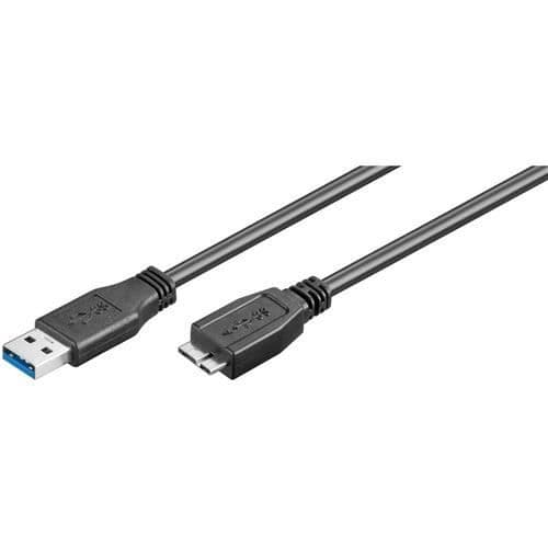 USB-kabel - Wentronic 95169-GB - 1m - USB 3.0 - Dubbelskärmad