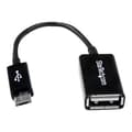 Miniatyrbild 2 av 2: 12cm Micro USB till USB Host OTG Adapter Kabel - 12cm Micro USB till USB Host OTG Adapter - M/F - Svart - UUSBOTG