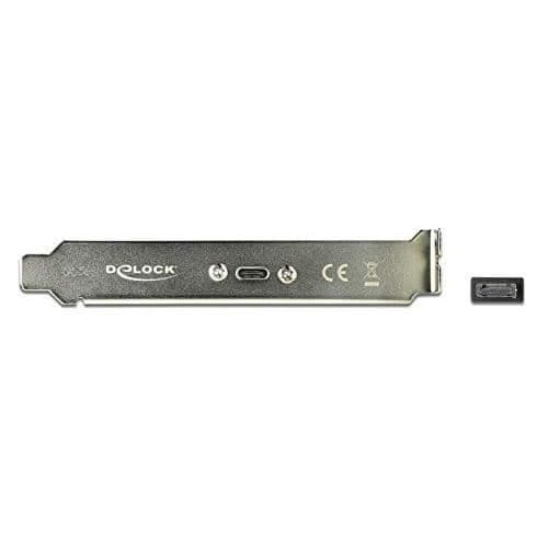 USB-adapter - DELOCK - Slotblech 1x USB 3.1 Gen2 C - Svart - 0,5 m