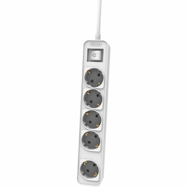 Stikdåse - 5 udtag med kontakt Philips CHP2154W/12