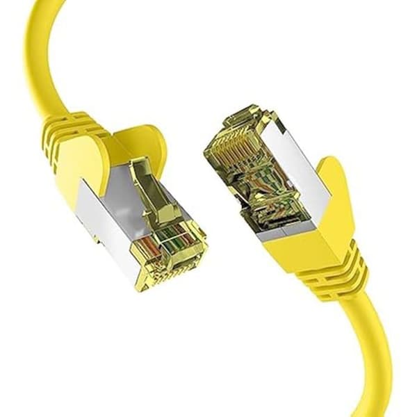 Patchkabel S/FTP PIMF CAT6a - EFB-Elektronik - Gul - 0,25 m - Datatransfer utan störningar