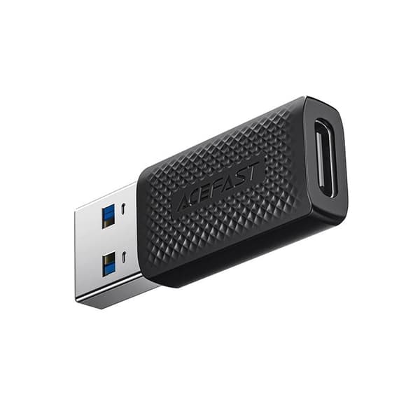 Snabb laddningsadapter, Typ-C till USB 3.0, datatransmission, 5 Gbit/s - Acefast (J2) - Svart