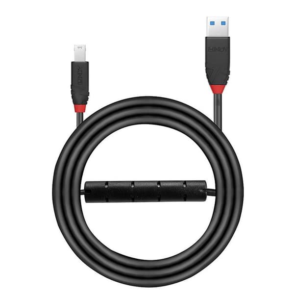 USB-kabel - LINDY - 43227 - USB 3.2 Gen1 - 10 m - USB-A hane, USB-B hane
