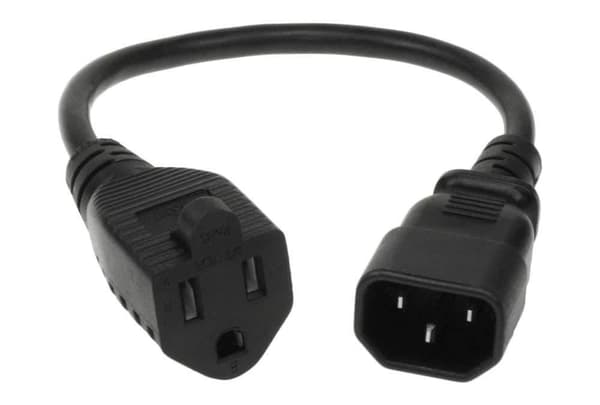 MicroConnect NEMA 5-15R F - C14 -virtakaapeli 0,3 m