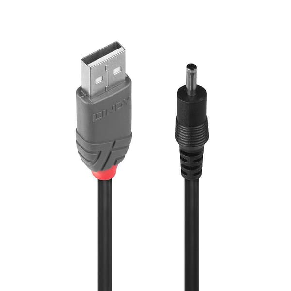 Adapterkabel USB A-hane - DC 3,5/1,35 mm hane, Lindy, 70266
