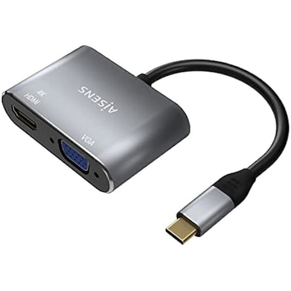 USB Type-C Adapter AISENS A109-0627 HDMI HEMBRA VGA HEMBRA USB Type-C Macho