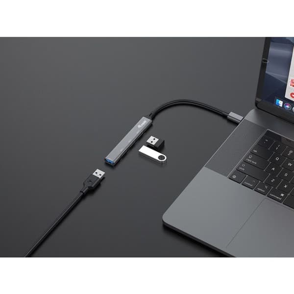 utrusta 4-Port-USB 3.0/2.0-Hub - USB 3.2 Gen 1 (3.1 Gen 1) Typ-C - USB 2.0 - USB 3.2 Gen 1 (3.1 Gen 1) Typ-A - 5000