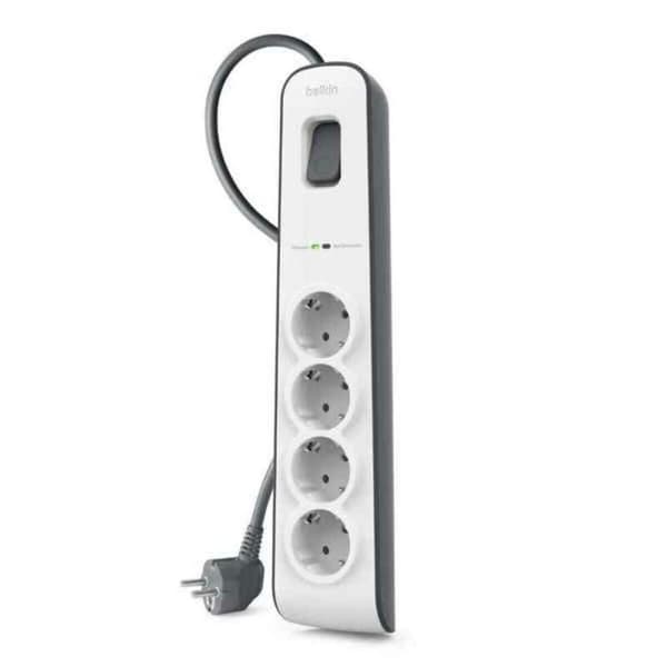 Skjøteledning med 4 uttak med bryter Belkin BSV400VF2M Hvit