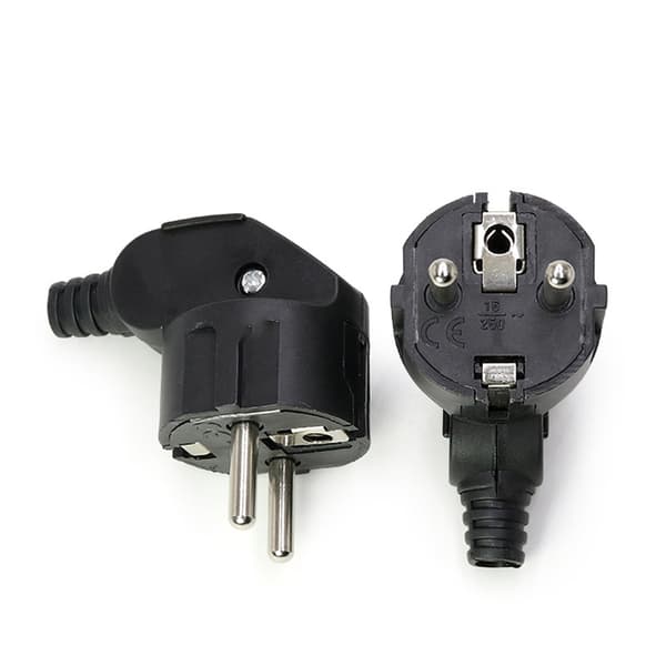 INF Europeisk kontakt - 2-delars set, enkel montering Svart