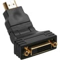 Miniatyrbild 1 av 2: InLine® HDMI-DVI-adapter, 19pol St till 24+1 Bu, med 180° Winkel, guldkontakter