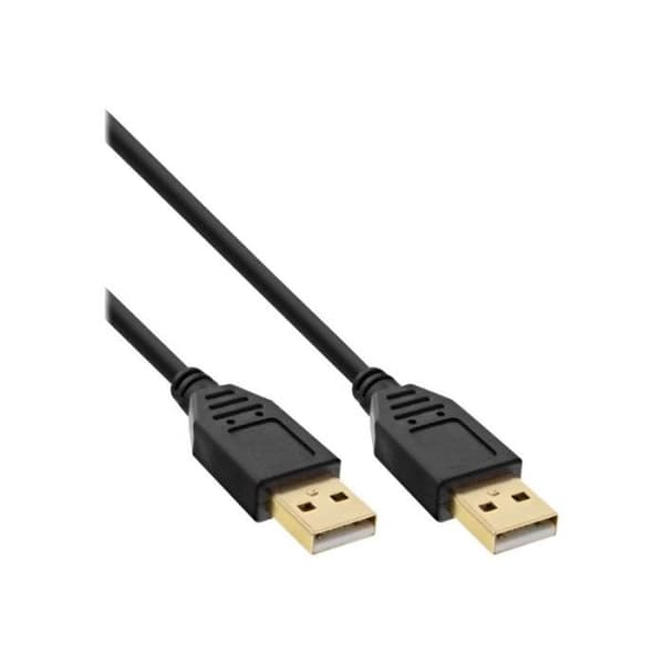 InLine USB-kabel USB (M) till USB (M) 2 m svart