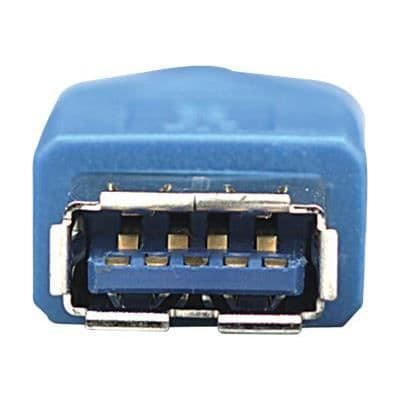 MANHATTAN USB-förlängningskabel - 2m - Blå - Skärmad - USB A hane till USB A honkontakt