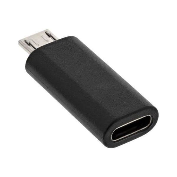 InLine USB-adapter USB-C (F) till Micro-USB Typ B (M) USB 2.0 svart