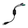Miniatyrbild 1 av 2: USB till PS/2-adapter - Perixx - PERIPRO-401 - Kompatibel med Windows - Svart - För tangentbord/mus