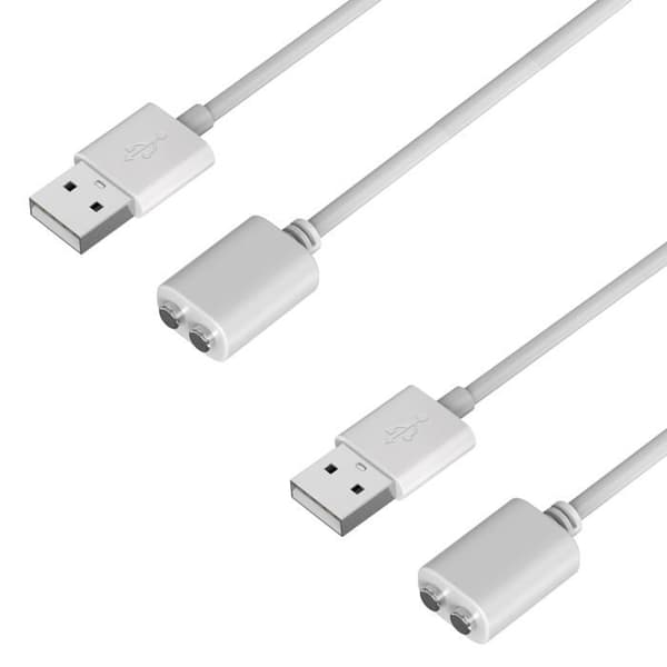 Magnetisk USB-laddkabel 1m universell 6mm [2-pack] kompatibel med eltandborste smartklocka leksaker Phonillico®