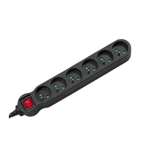 Stikdåse - 6 udtag med kontakt MacLean MCE225 2300 W (1,5 m)