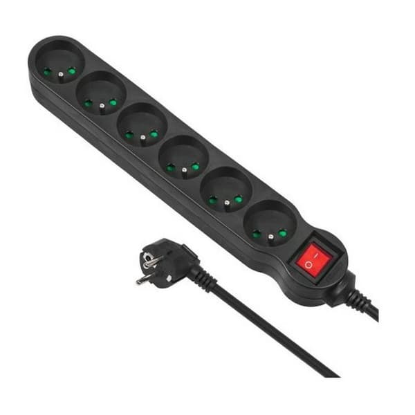Stikdåse - 6 udtag med kontakt MacLean MCE225 2300 W (1,5 m)