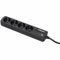 Miniatyrbillede 2 af 2: 4-stiks bundkort med tænd/sluk-knap INFOSEC S4 Black Line II Sort